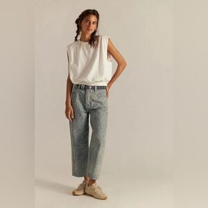 NWT! Free People We The Free Deep Trance Dropped Jacquard Jeans Sz 30